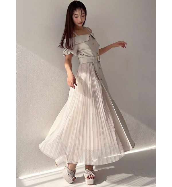 RESEXXY「オフショルプリーツワンピース」|ワンピース|