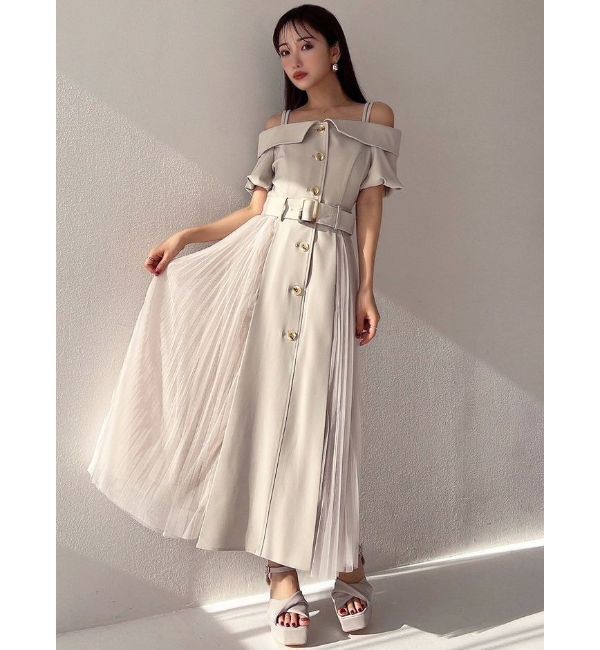 RESEXXY「オフショルプリーツワンピース」|ワンピース|
