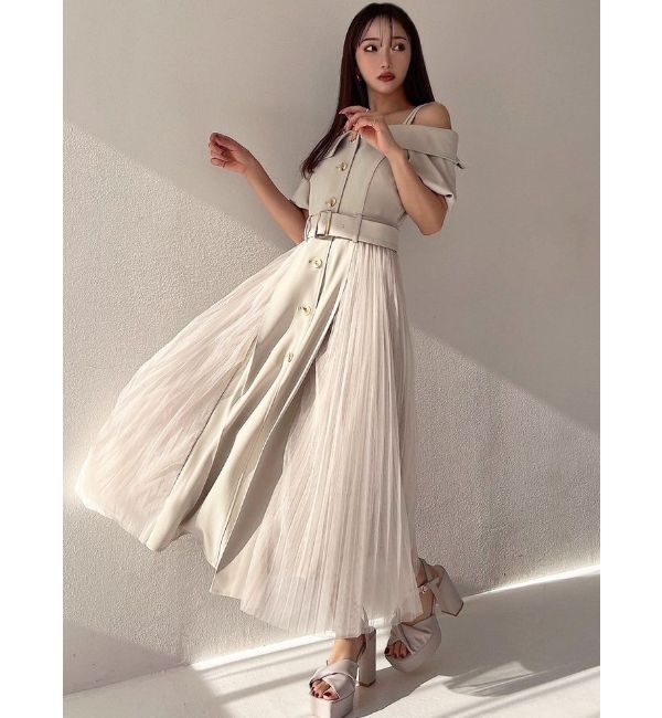 RESEXXY「オフショルプリーツワンピース」|ワンピース|