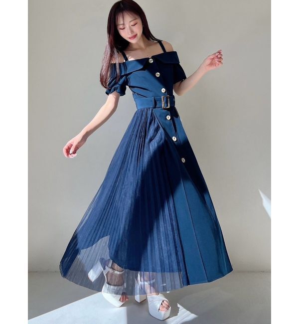 RESEXXY「オフショルプリーツワンピース」|ワンピース|