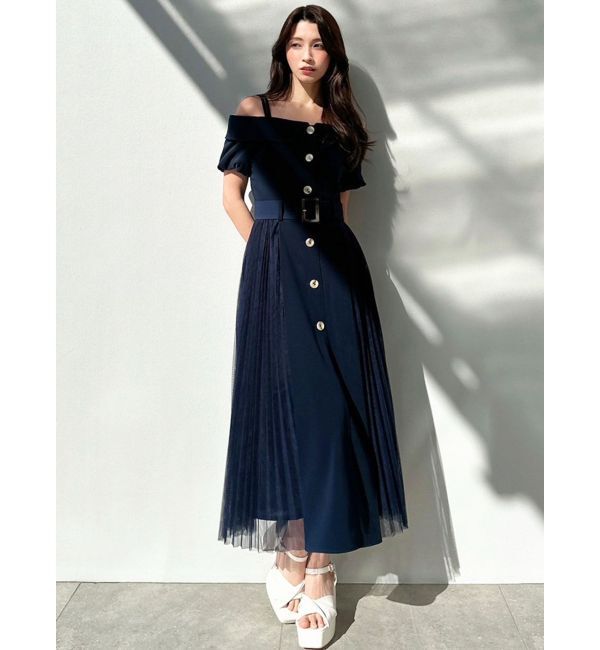 RESEXXY「オフショルプリーツワンピース」|ワンピース|