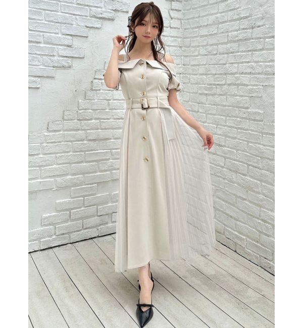 RESEXXY「オフショルプリーツワンピース」|ワンピース|