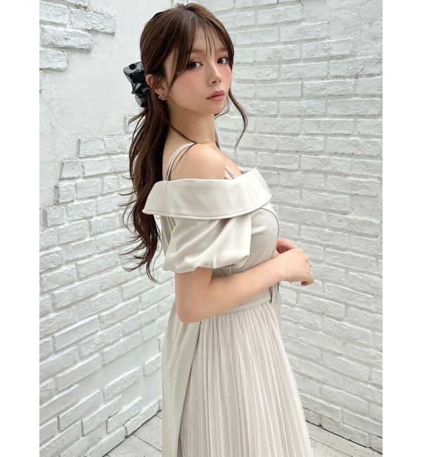 RESEXXY「オフショルプリーツワンピース」|ワンピース|