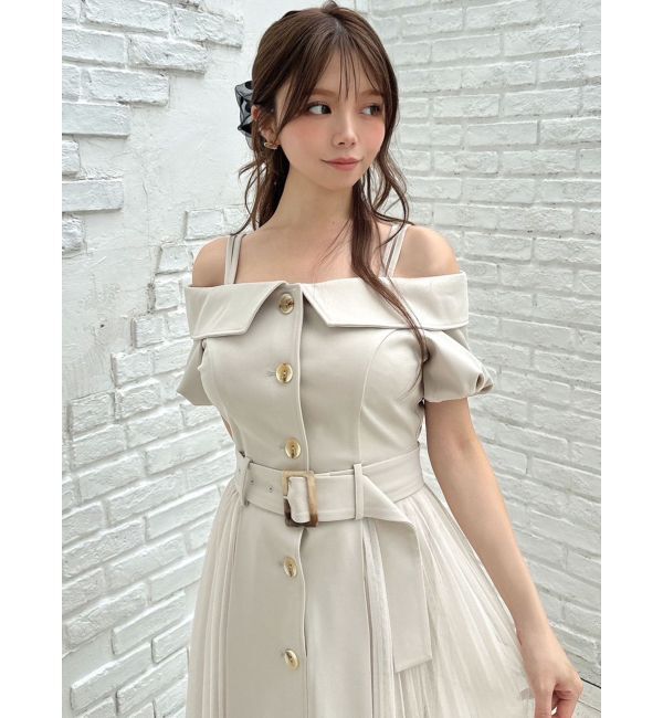 RESEXXY「オフショルプリーツワンピース」|ワンピース|