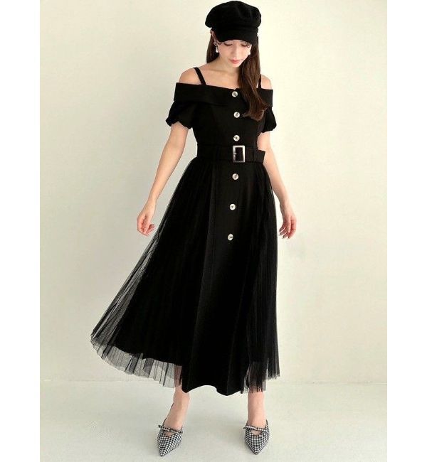 RESEXXY「オフショルプリーツワンピース」|ワンピース|