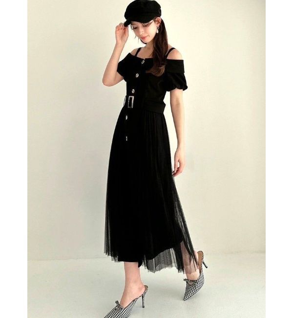 RESEXXY「オフショルプリーツワンピース」|ワンピース|