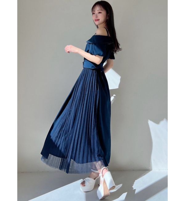 RESEXXY「オフショルプリーツワンピース」|ワンピース|