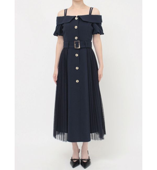 RESEXXY「オフショルプリーツワンピース」|ワンピース|