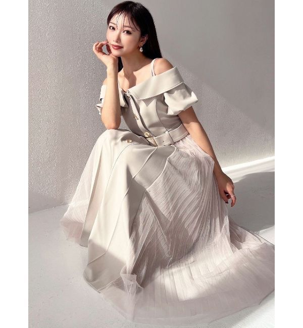 RESEXXY「オフショルプリーツワンピース」|ワンピース|