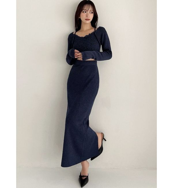 RESEXXY「シャーリングニットトップス【セットアップ着用可能】」|ニット・セーター|