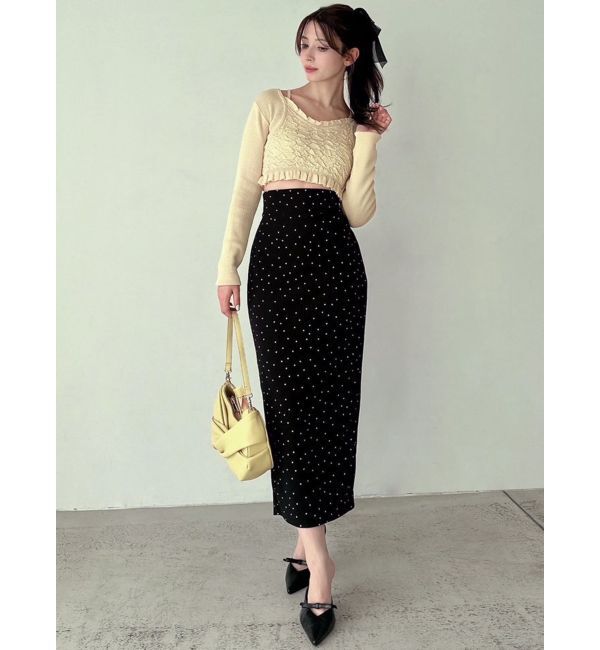 RESEXXY「シャーリングニットトップス【セットアップ着用可能】」|ニット・セーター|