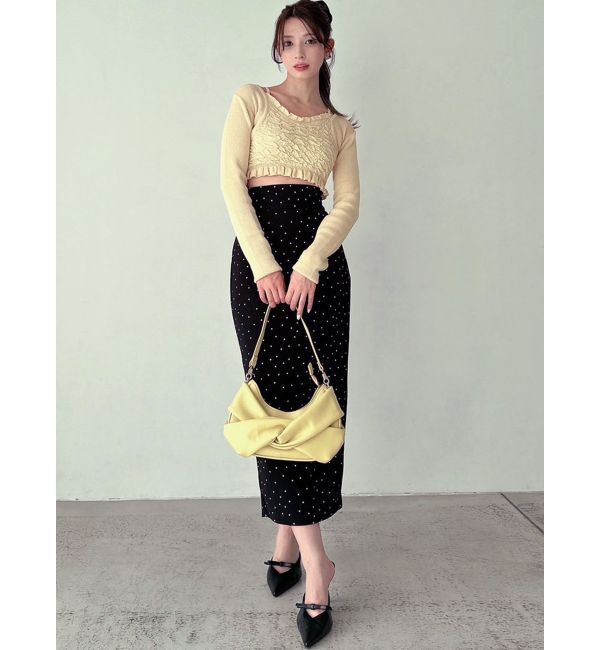 RESEXXY「シャーリングニットトップス【セットアップ着用可能】」|ニット・セーター|