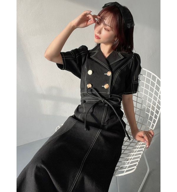 RESEXXY「ギャザーデザインマーメイドワンピース」|ワンピース|