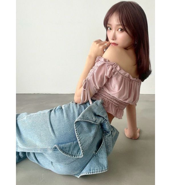 RESEXXY「バックリボンデニムパンツ」|デニム|