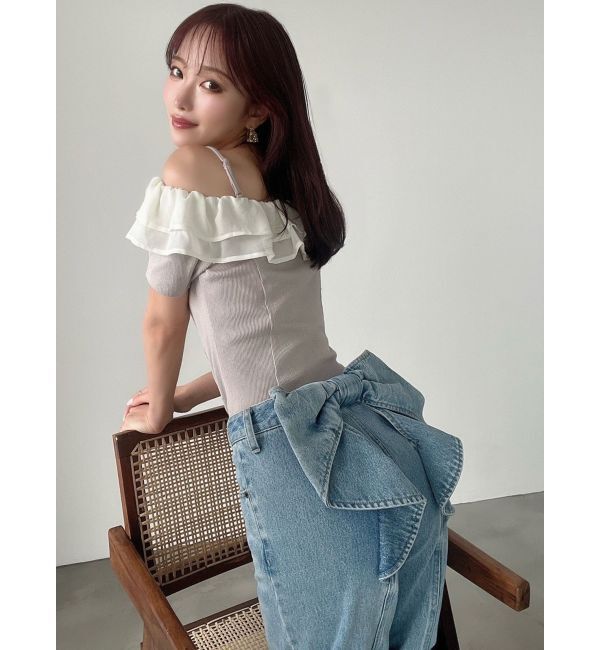 RESEXXY「バックリボンデニムパンツ」|デニム|