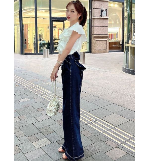 RESEXXY「バックリボンデニムパンツ」|デニム|