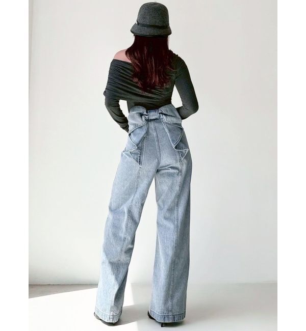 RESEXXY「バックリボンデニムパンツ」|デニム|