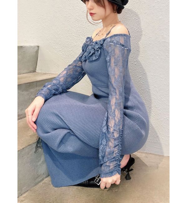 RESEXXY「レースモチーフドッキンクニットワンピース」|ワンピース|