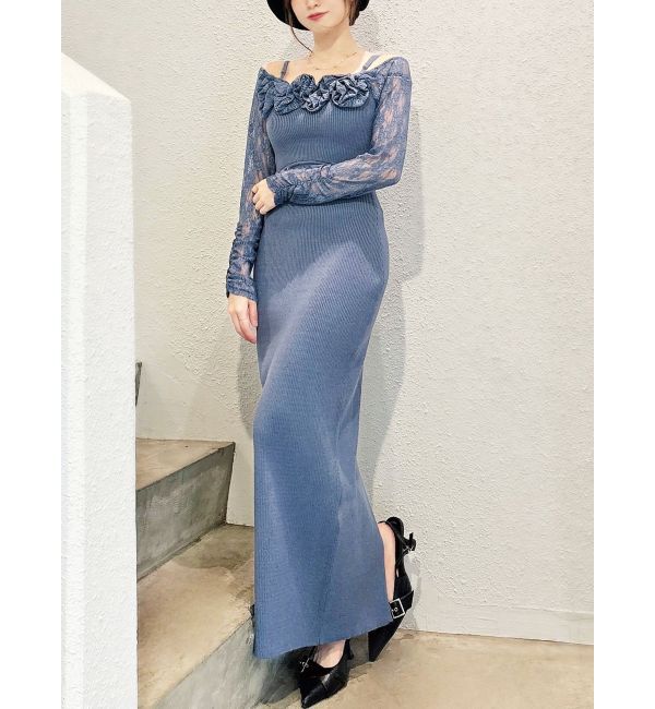 RESEXXY「レースモチーフドッキンクニットワンピース」|ワンピース|