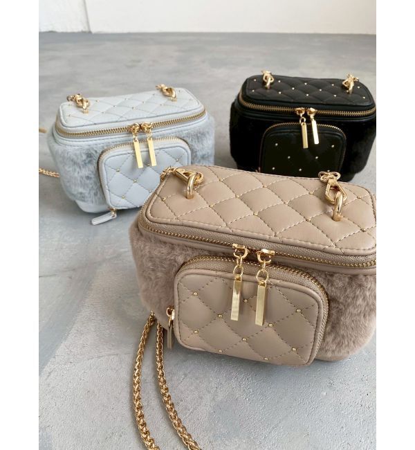 RESEXXY「フロントポケットエコファーバニティバッグ」|ショルダー・メッセンジャー|