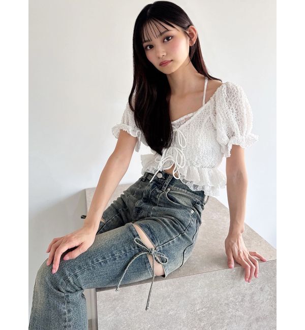 RESEXXY「レースドッキングフリルブラウス」|シャツ・ブラウス|