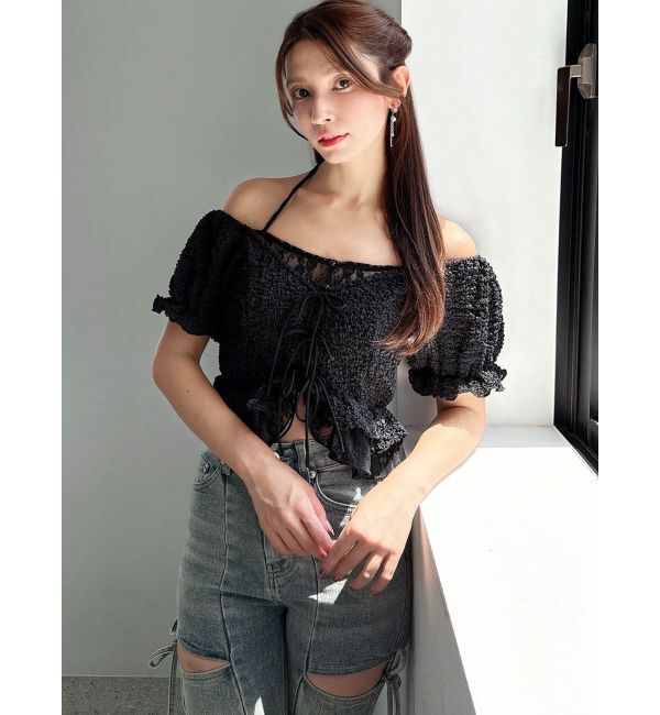 RESEXXY「レースドッキングフリルブラウス」|シャツ・ブラウス|