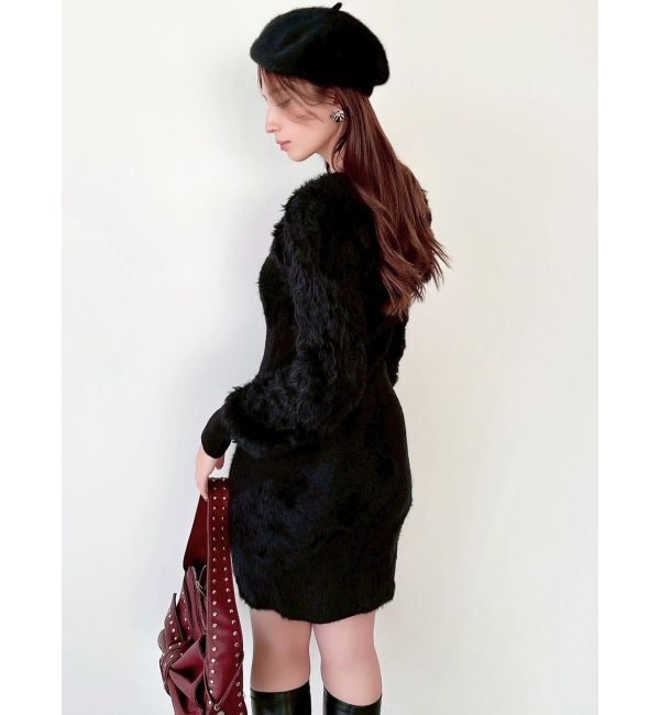 RESEXXY「フェザーニットレイヤードワンピース」|ワンピース|