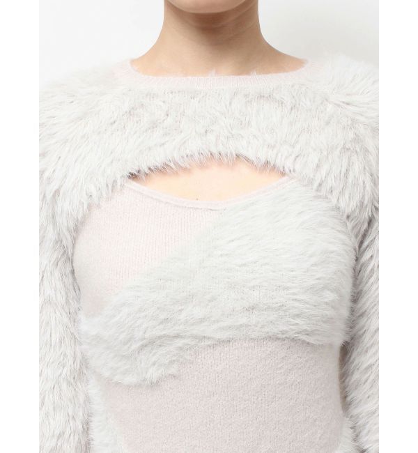 RESEXXY「フェザーニットレイヤードワンピース」|ワンピース|