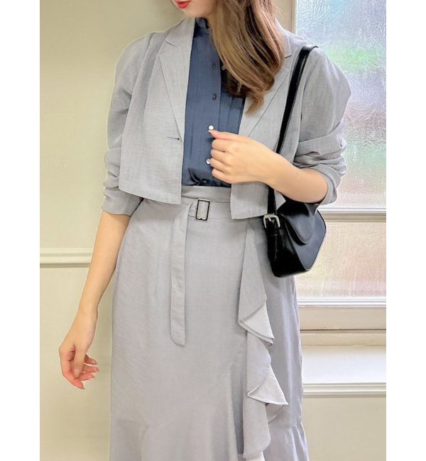 dazzlin「シアージャケット」|テーラードジャケット|グレー