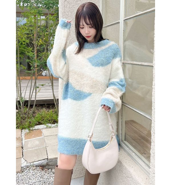 dazzlin「カラーブロッキングミニニットワンピース」|ワンピース|