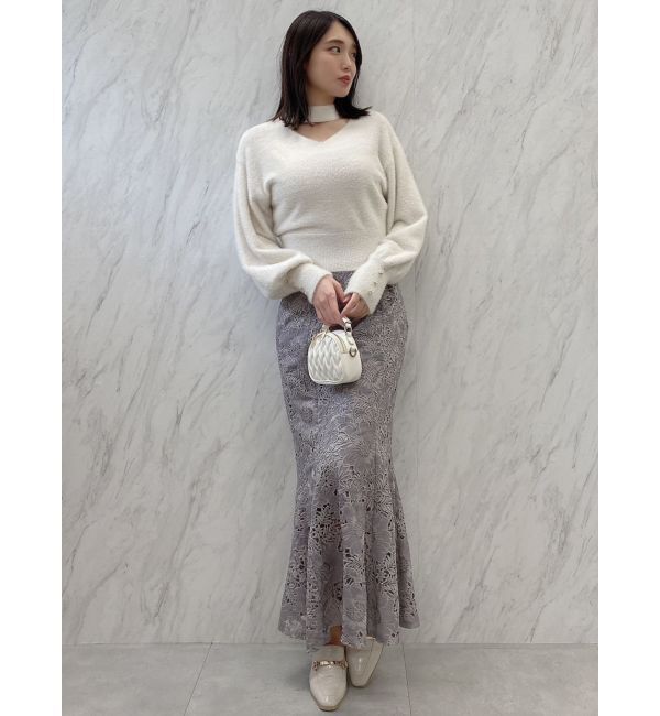 dazzlin「スパンコールレースマーメイドスカート」|スカート|