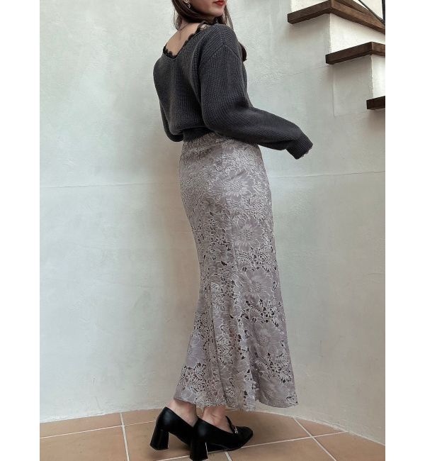 dazzlin「スパンコールレースマーメイドスカート」|スカート|