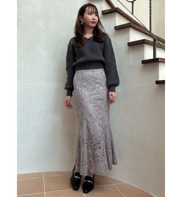 dazzlin「スパンコールレースマーメイドスカート」|スカート|
