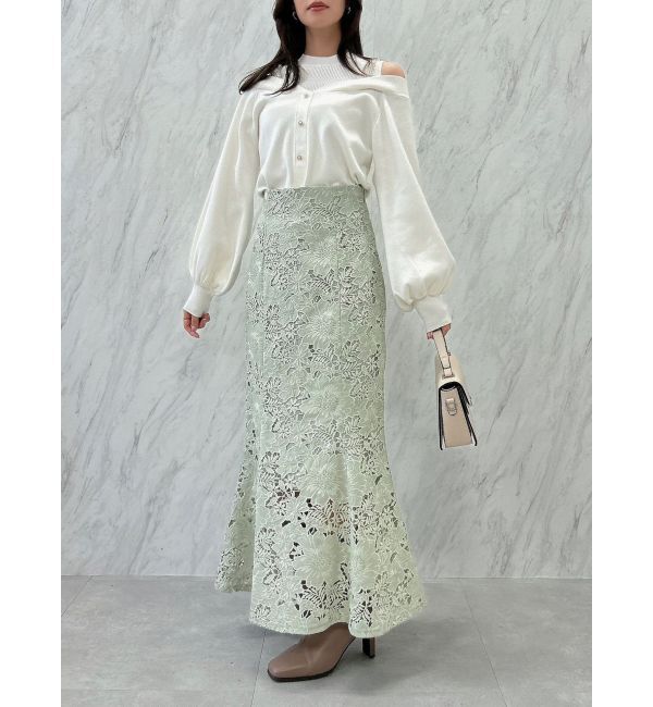 dazzlin「スパンコールレースマーメイドスカート」|スカート|