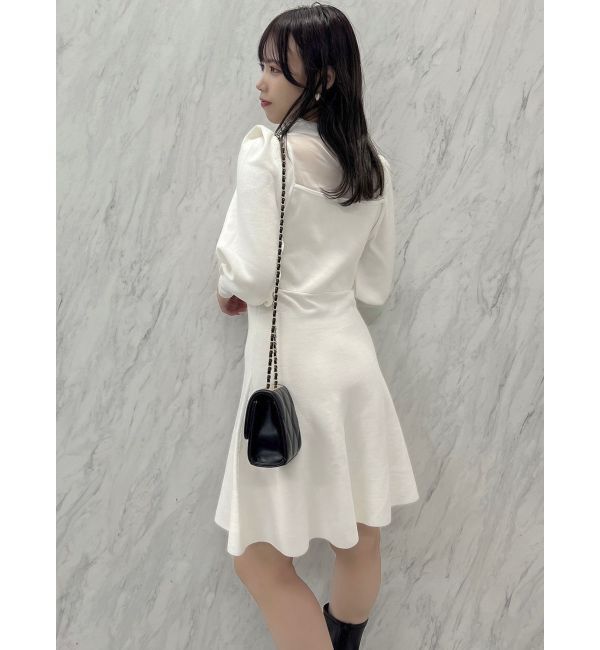 dazzlin「シアーボウタイミニワンピース」|ワンピース|