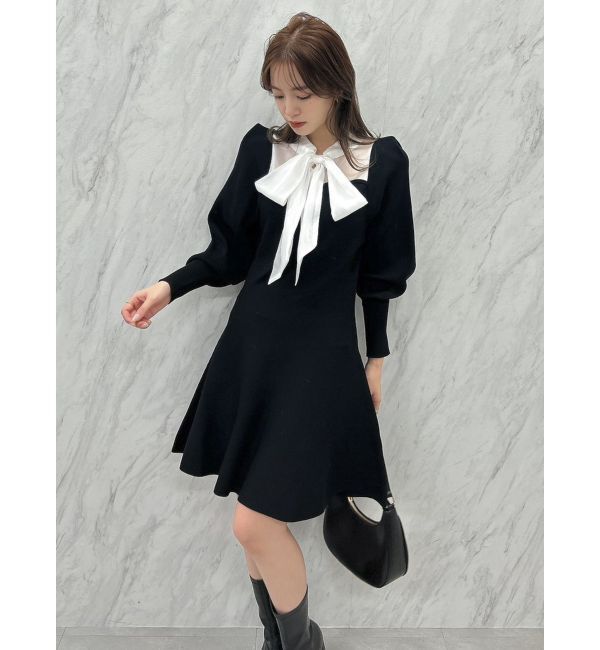 dazzlin「シアーボウタイミニワンピース」|ワンピース|