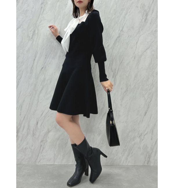 dazzlin「シアーボウタイミニワンピース」|ワンピース|