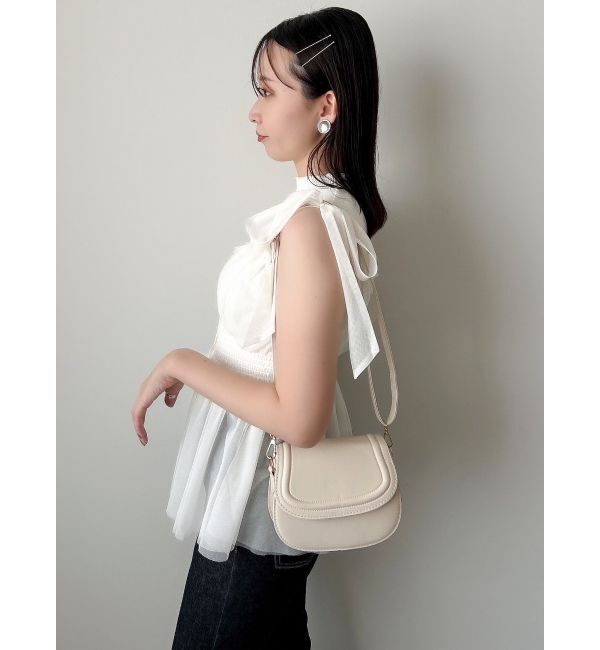 dazzlin「ショルダーリボンチュールペプラムビスチェ」|タンクトップ|