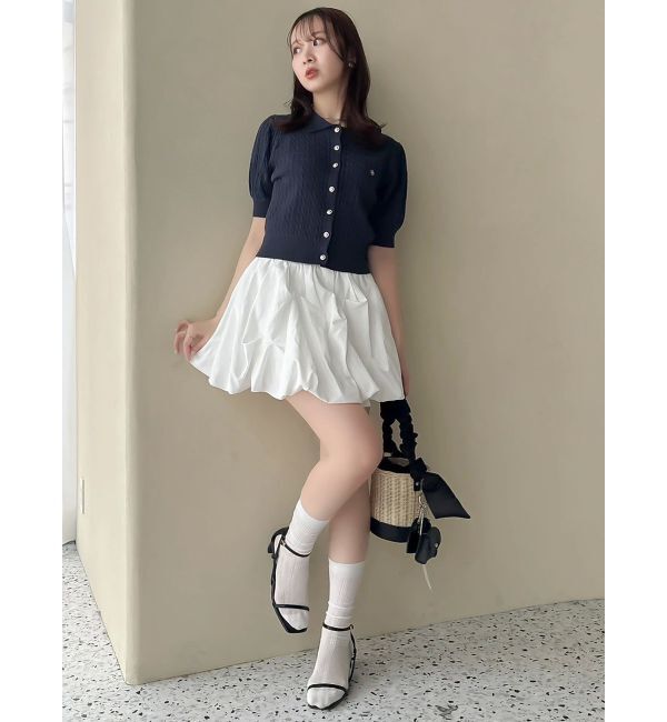 dazzlin「【POLO BCSコラボ/再生産】ポロカーデニットトップス」|ニット・セーター|