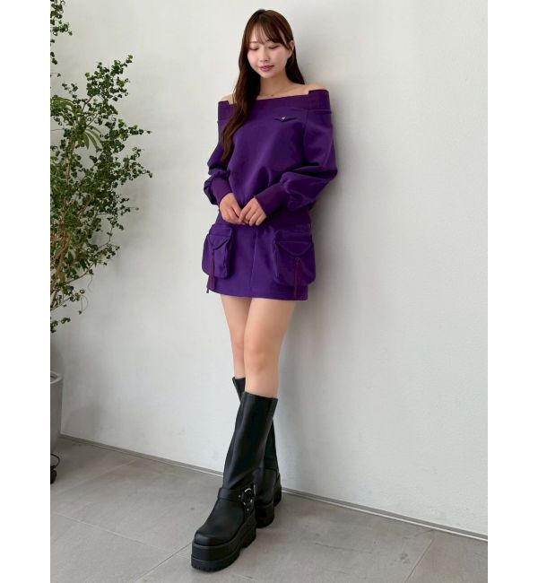 dazzlin「バイカーリングブーツ」|ロングブーツ|