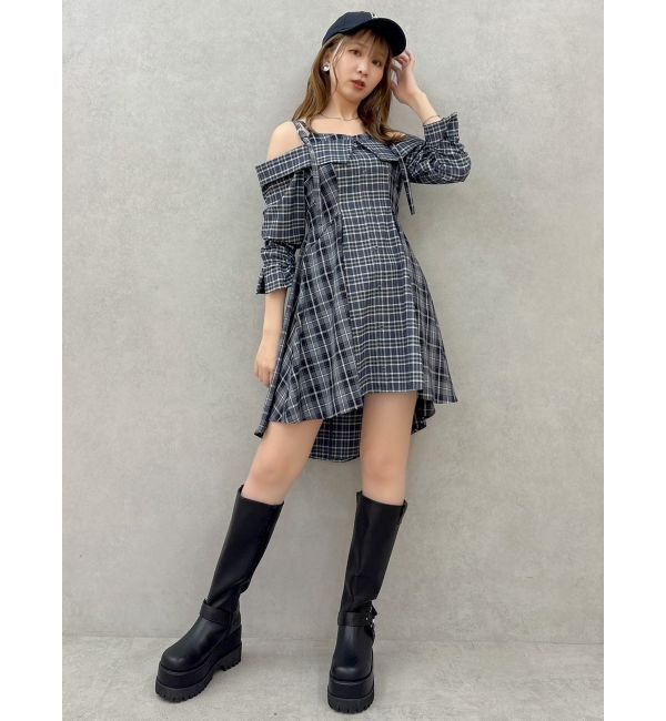 dazzlin「バイカーリングブーツ」|ロングブーツ|