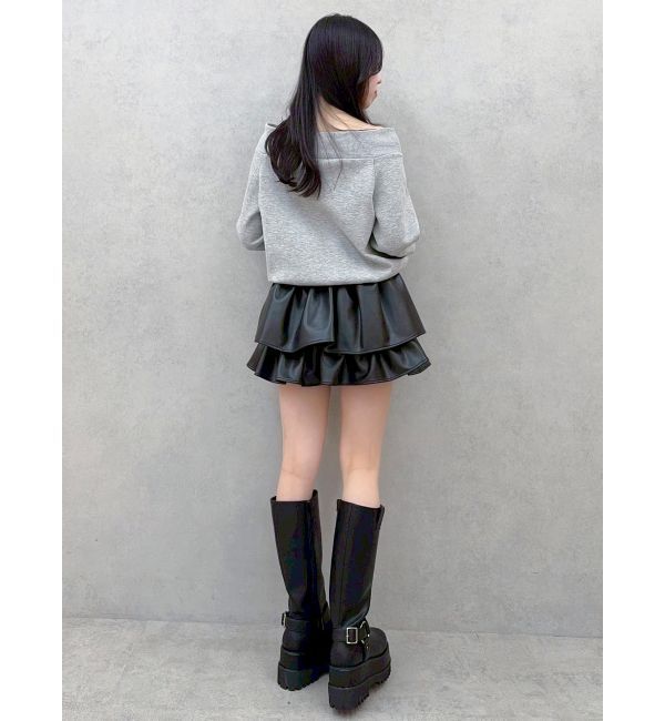 dazzlin「バイカーリングブーツ」|ロングブーツ|