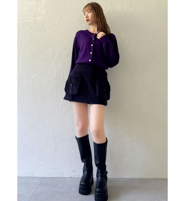 dazzlin「バイカーリングブーツ」|ロングブーツ|