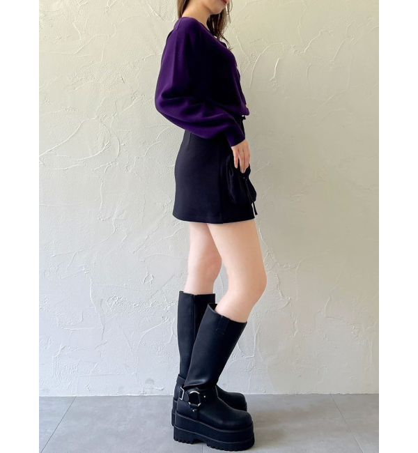 dazzlin「バイカーリングブーツ」|ロングブーツ|