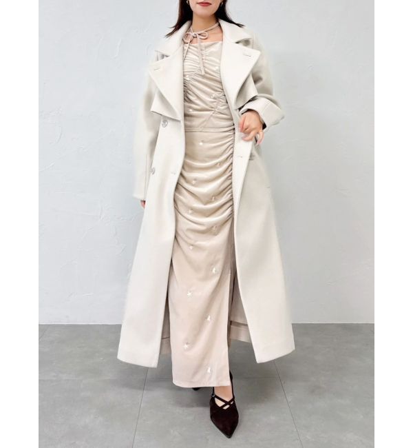 dazzlin「【セットアップ対応】フラワーシシュウベロアスカート」|スカート|