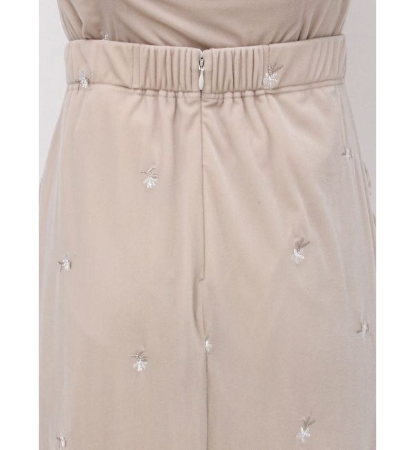 dazzlin「【セットアップ対応】フラワーシシュウベロアスカート」|スカート|