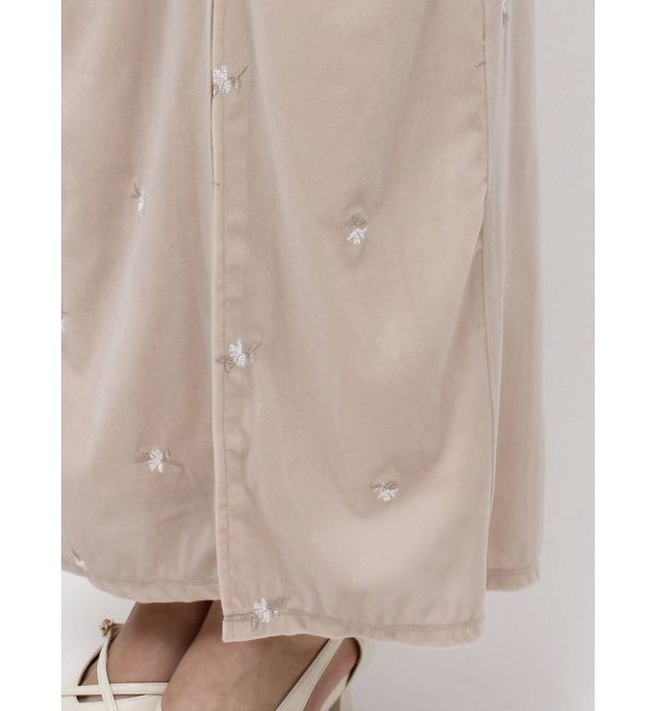 dazzlin「【セットアップ対応】フラワーシシュウベロアスカート」|スカート|