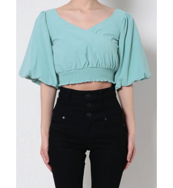 EMODA「クロップクロストップ」|Tシャツ・カットソー|ブルー