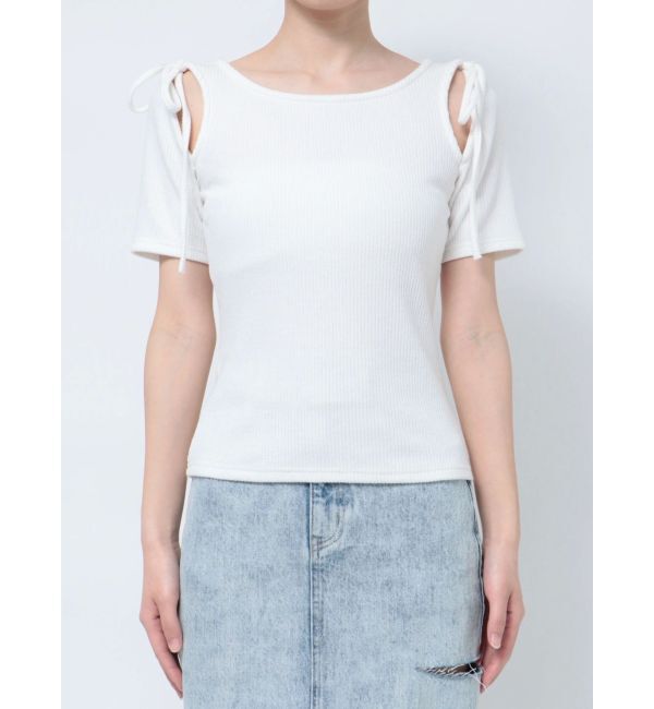 EMODA「タイショルダーカットトップ」|Tシャツ・カットソー|