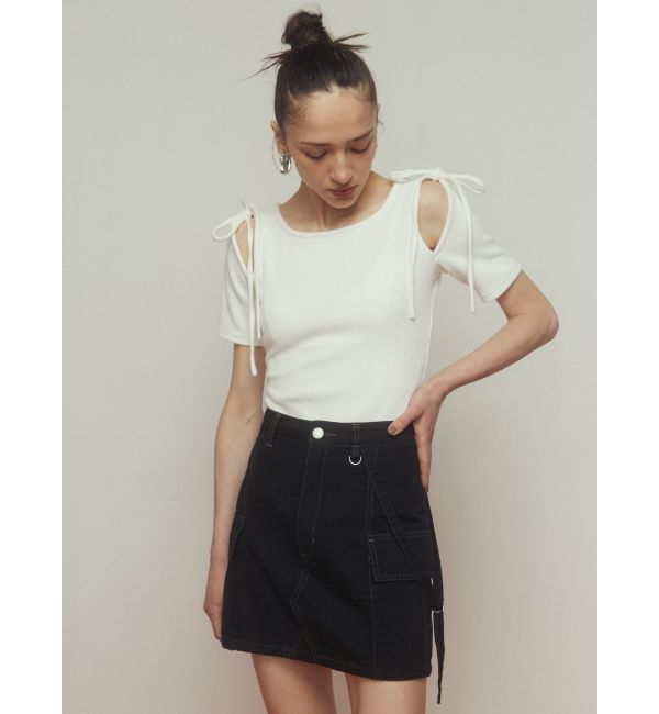 EMODA「タイショルダーカットトップ」|Tシャツ・カットソー|